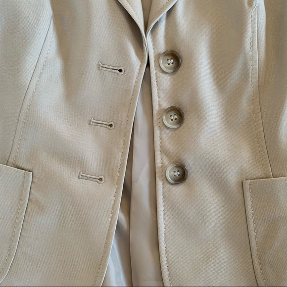 Ann Taylor 2 Piece Beige Suit Jacket and Skirt - Picture 6 of 16